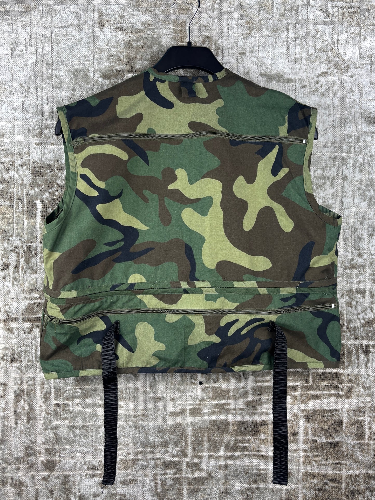Men Vintage Military Camo Utility Vest