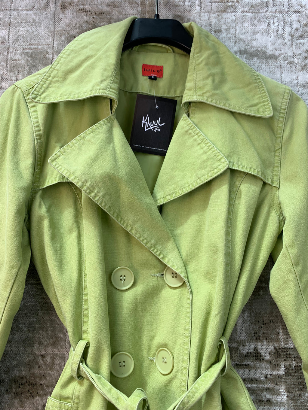 Twice Womens Lime Green Short Coat