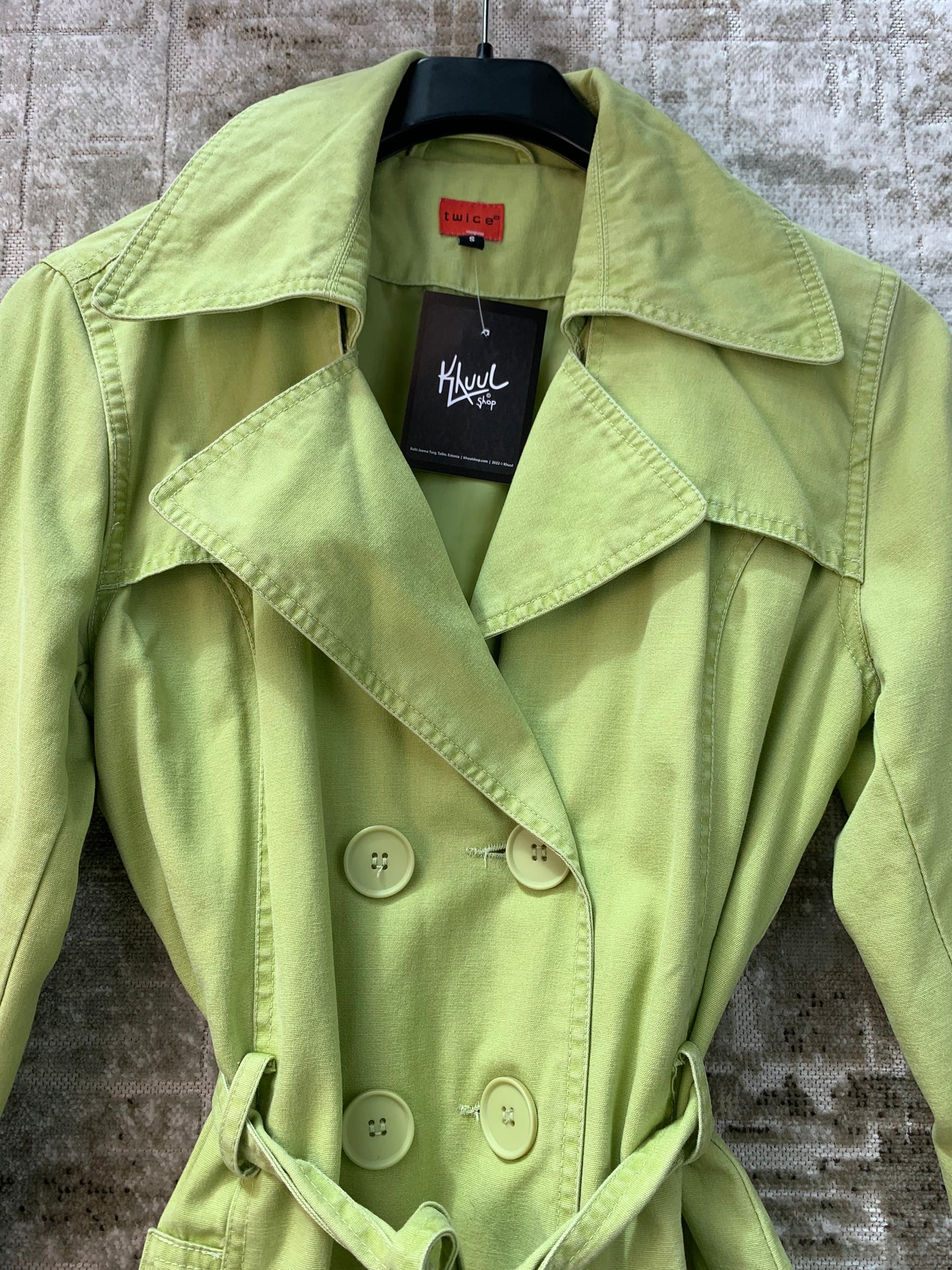 Twice Womens Lime Green Short Coat