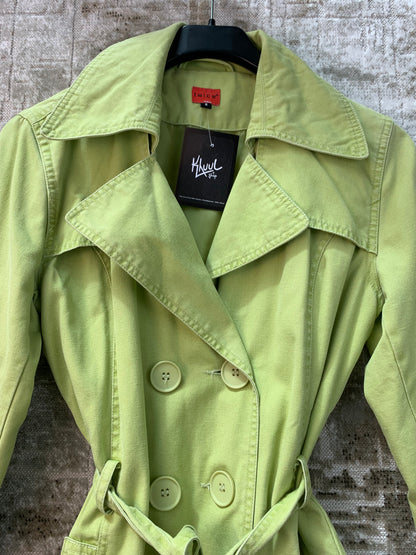 Twice Womens Lime Green Short Coat