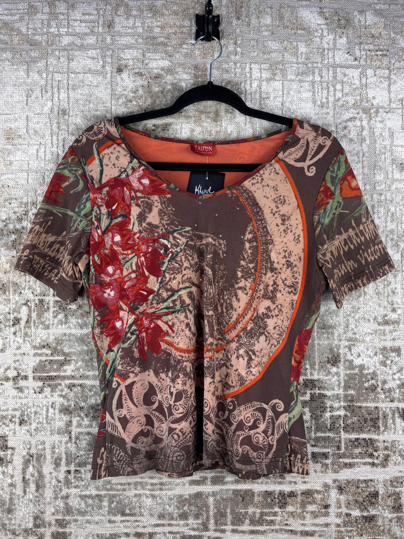 Women's Y2K Graphic Beaded T-shirt