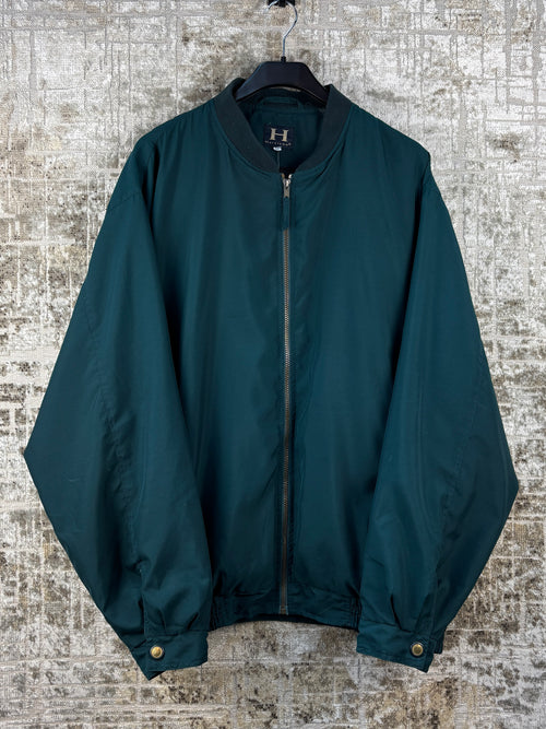 Mens Vintage Dark Green Bomber Jacket