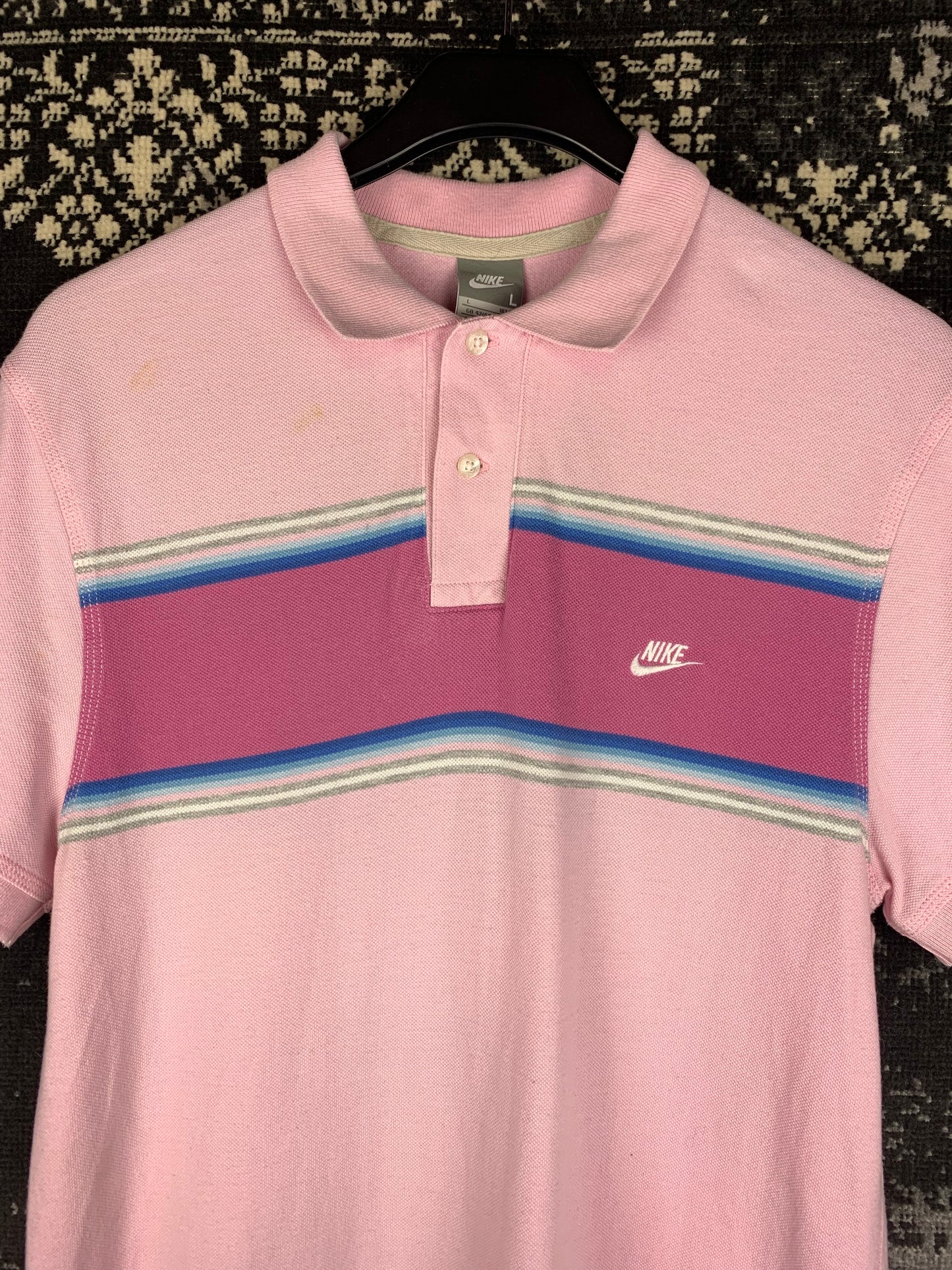 Men Pink Nike Polo T-Shirt