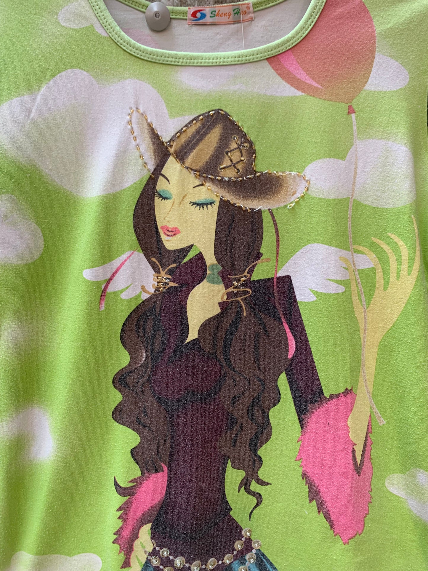 Sheng Hao Y2K Cowgirl Graphic Tee