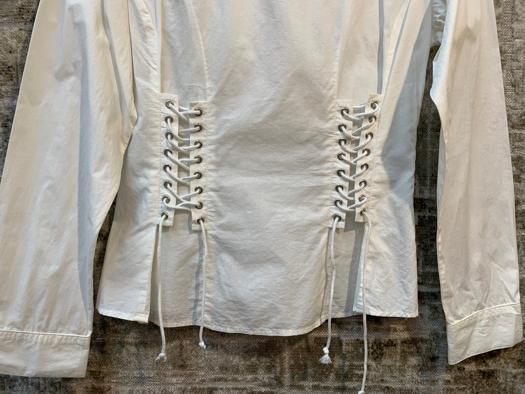 ONLY Corset Lace-Up Long Sleeve Blouse