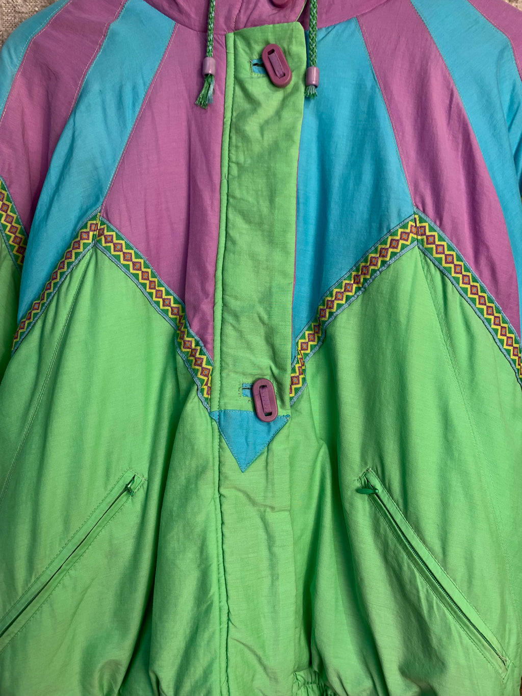 Smithy's Snowfun 80s Colourblock Ski Jacket