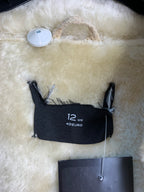Y2K Shearling-Style Suede Jacket