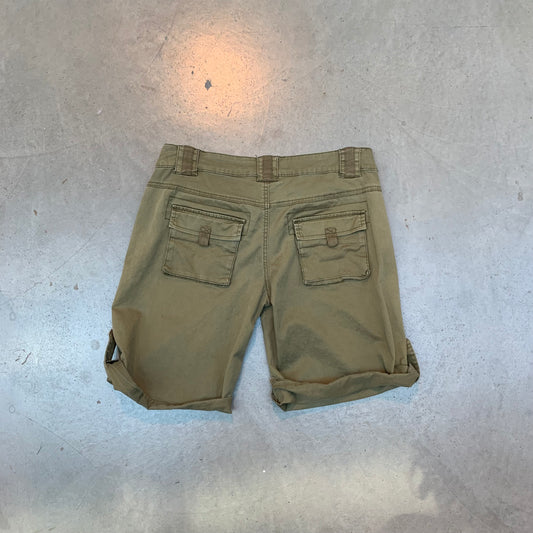 Vintage Olive Green Utility Shorts
