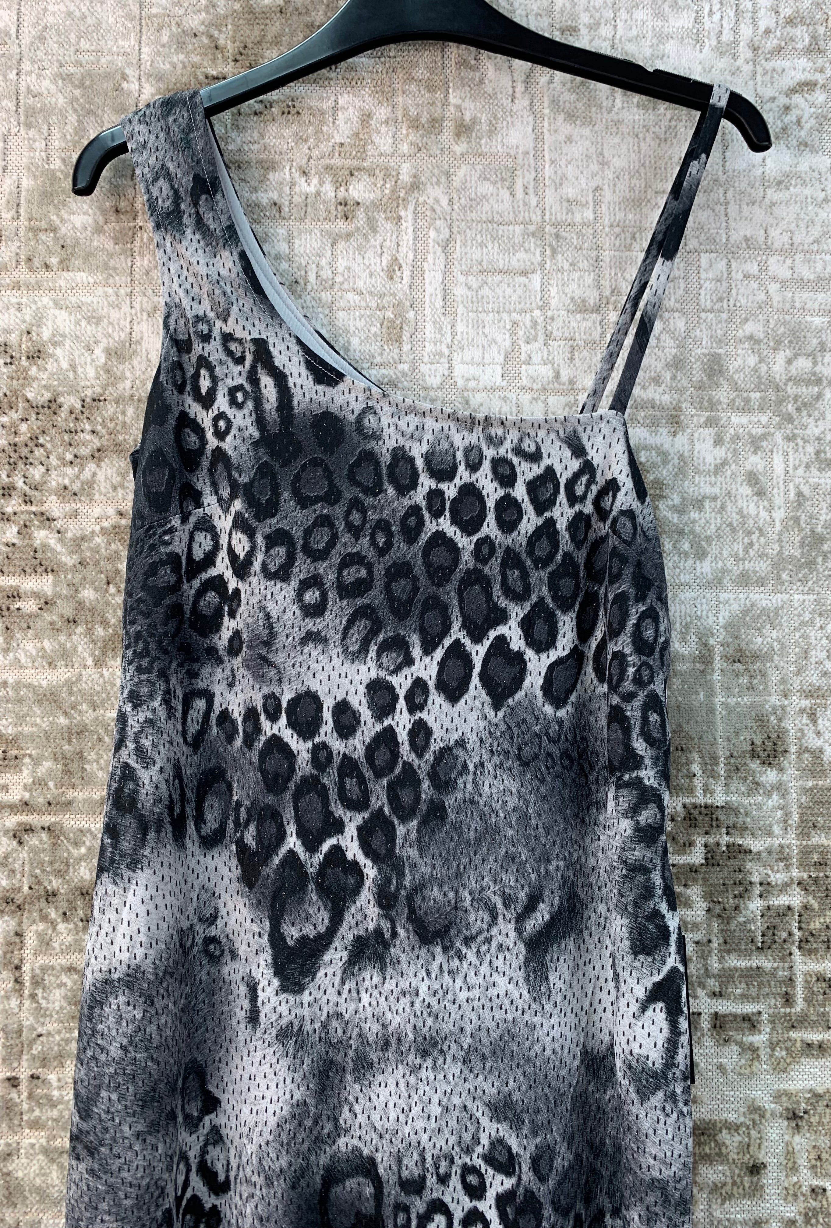 Womens Y2K Leopard Print Maxi Dress