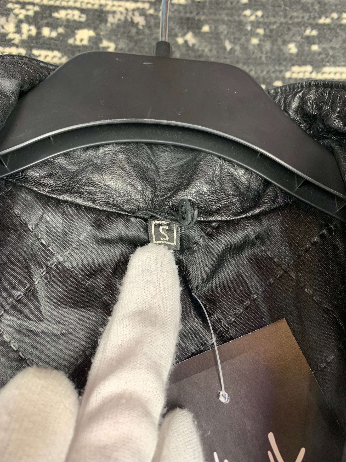 Women's Y2K Black Faux Leather Belted Biker Jacket