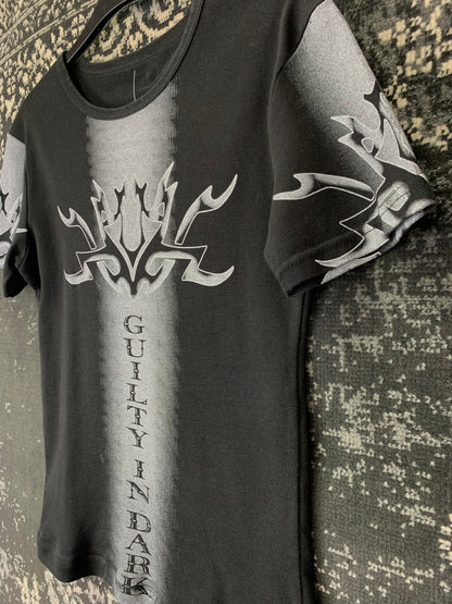 Women's Y2K Guilty In Dark Tribal Graphic Tee