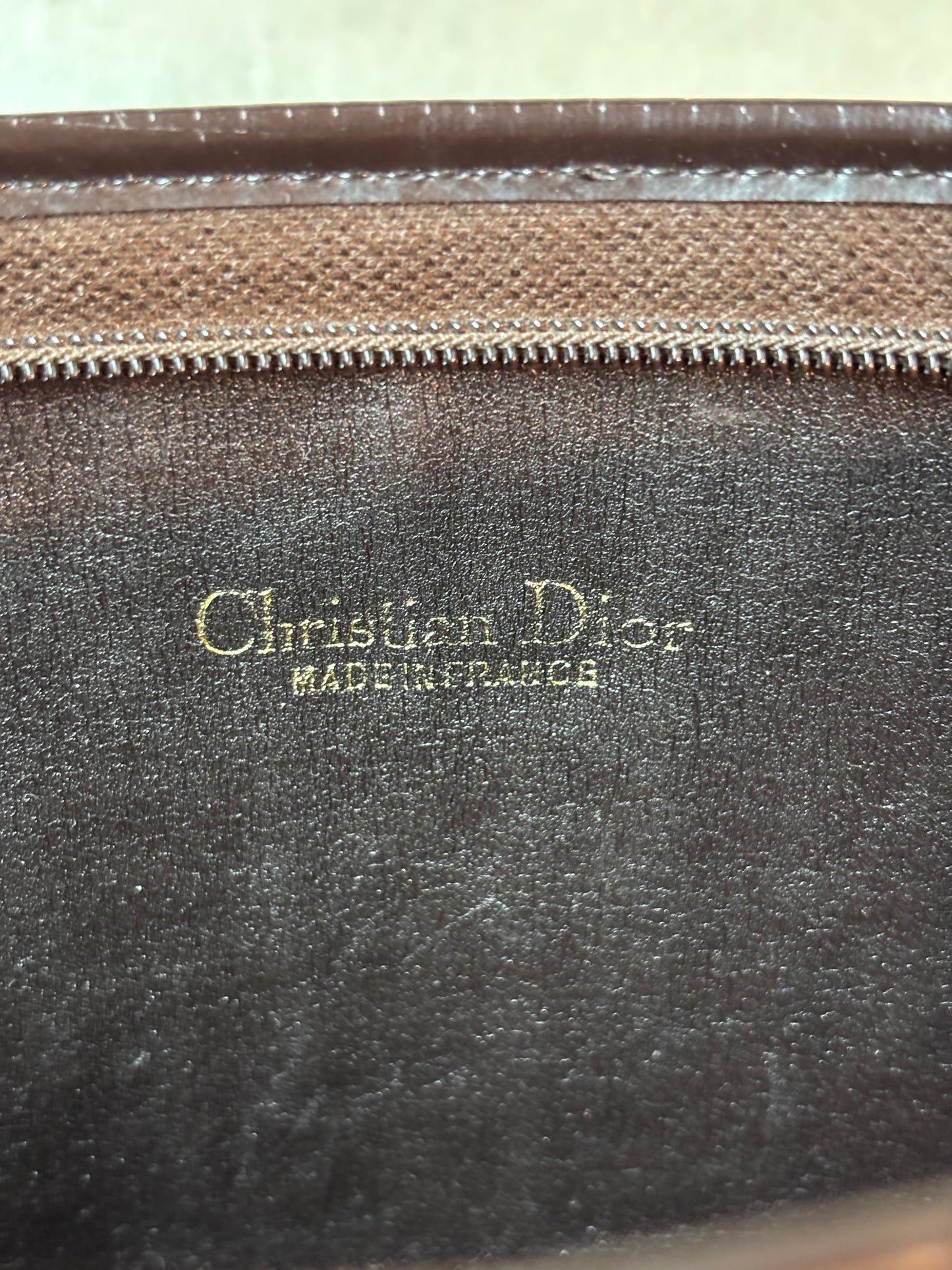 Vintage Christian Dior Brown Shoulder Bag