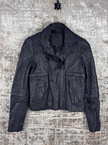 Women's Vintage Y2K InWear Black Leather Jacket