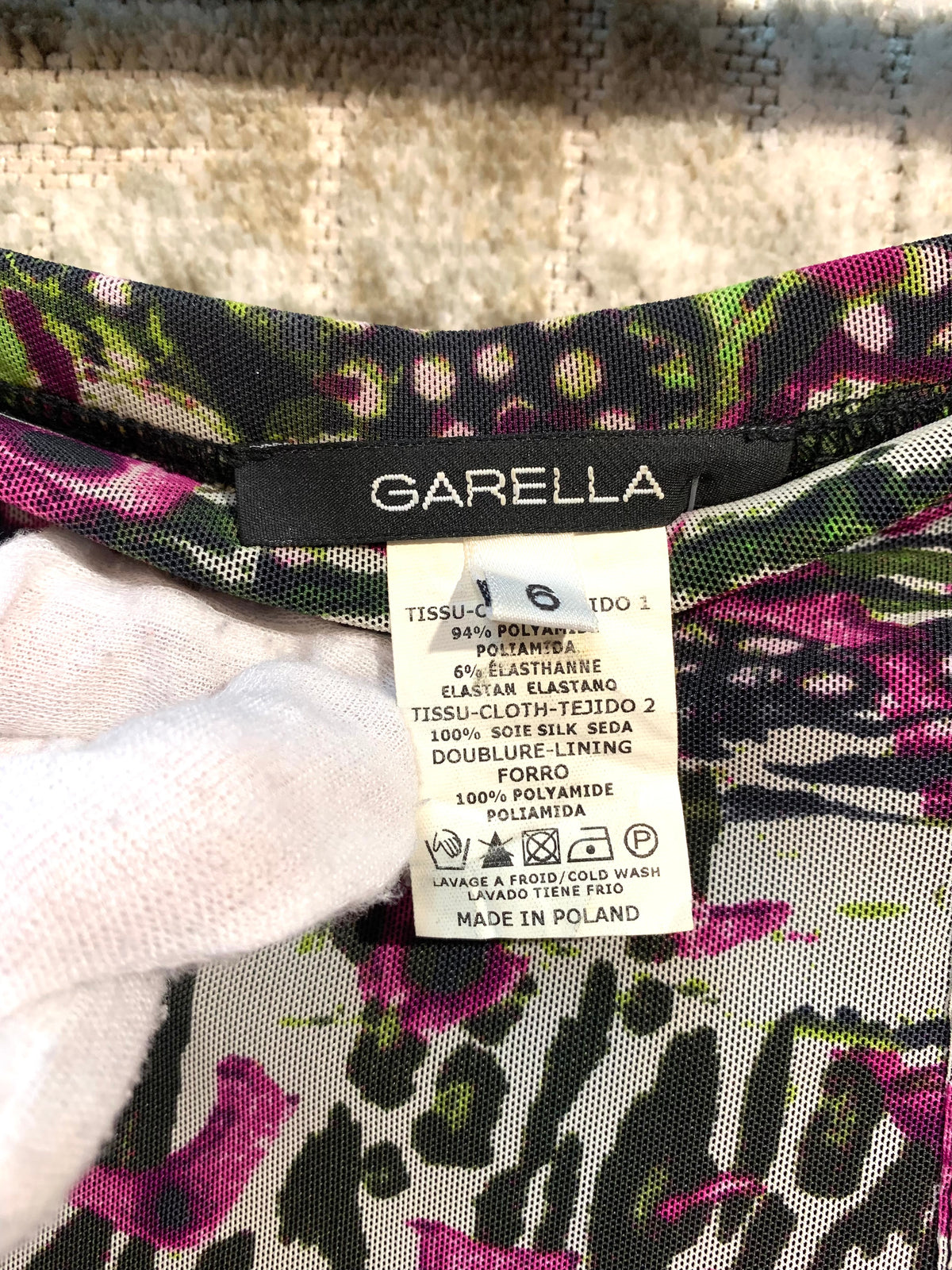 Garella Y2K Abstract Print Mesh Midi Skirt