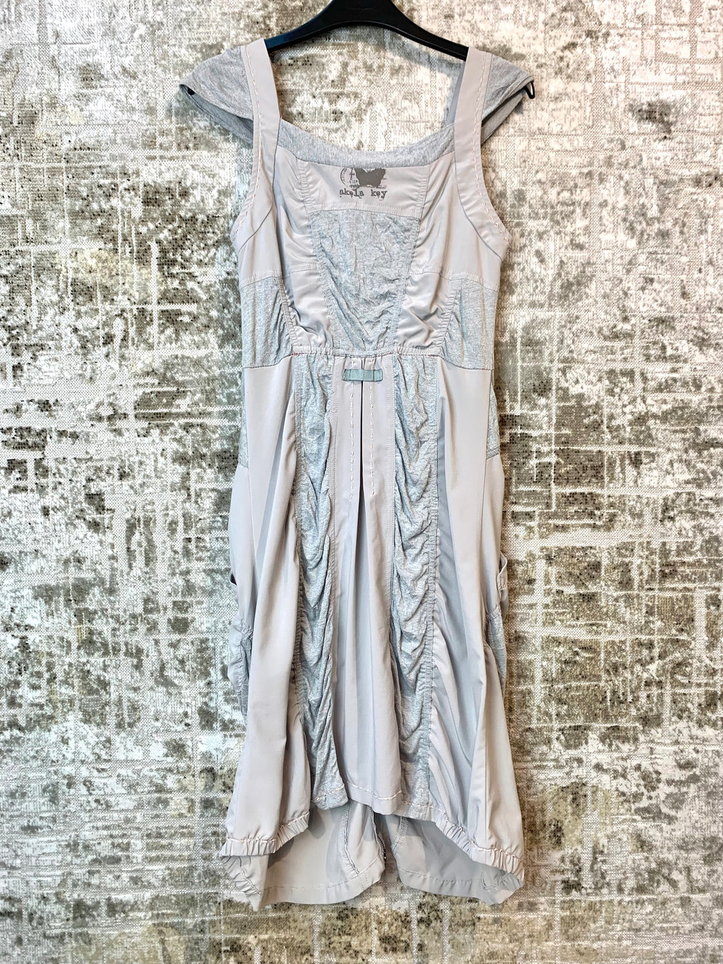 Akela Key Y2K Zip-Front Parachute Dress