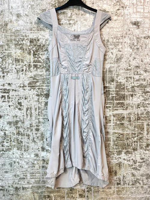 Akela Key Y2K Zip-Front Parachute Dress