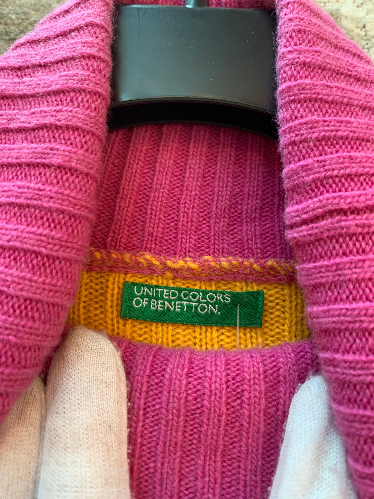Benetton Rainbow Stripe Turtleneck