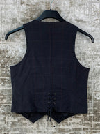 Womens Y2K KappAhl Black Checkered Vest