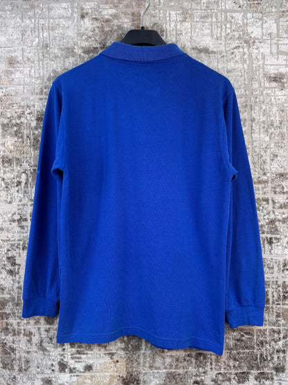Mens Vintage Polo Ralph Lauren Blue Long Sleeve Polo Shirt