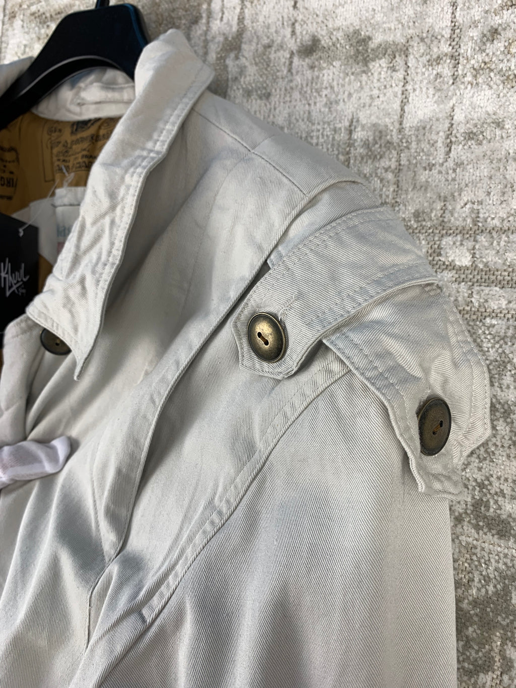 Vintage Off White Long Trench Coat