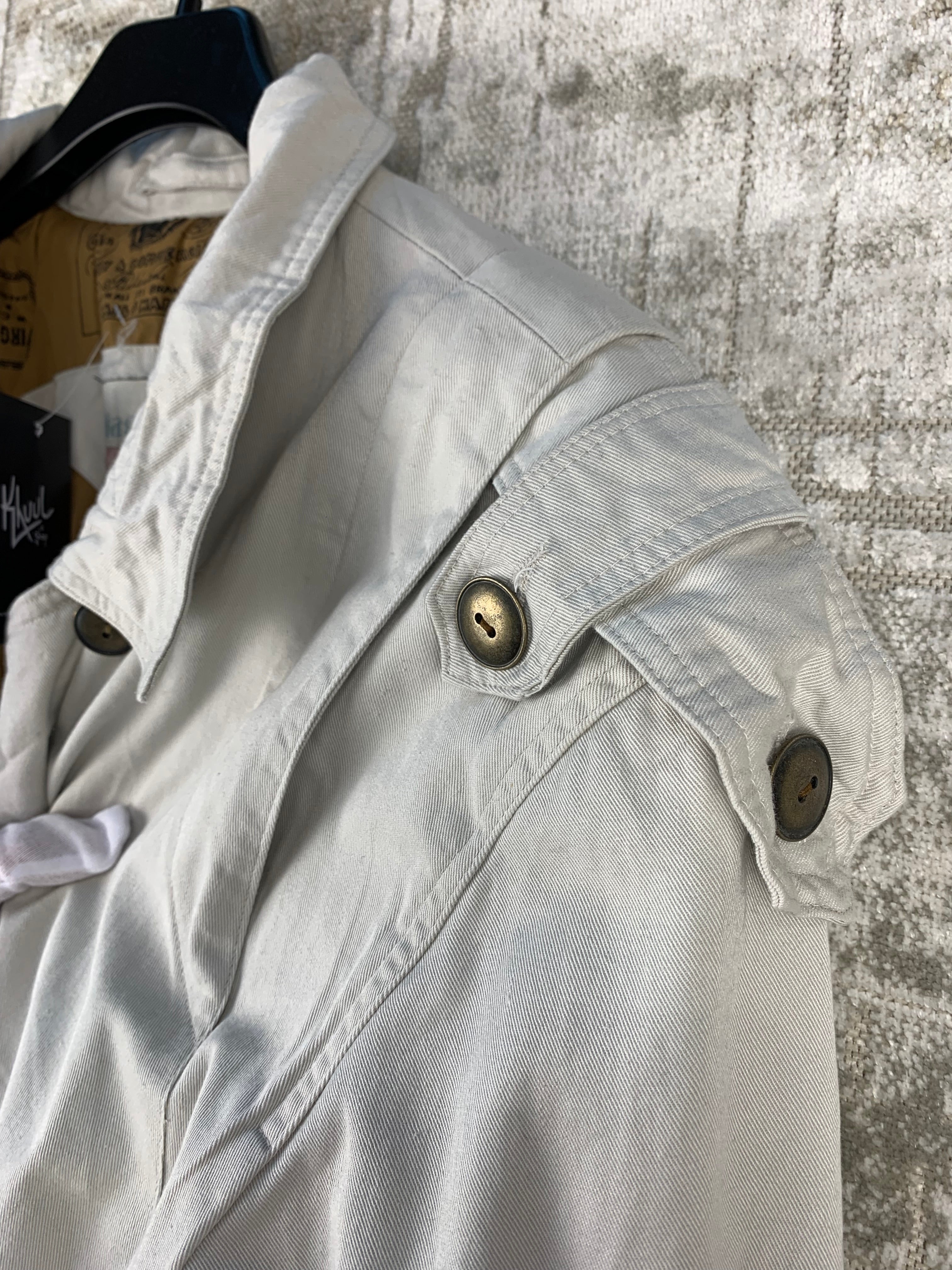 Vintage Off White Long Trench Coat