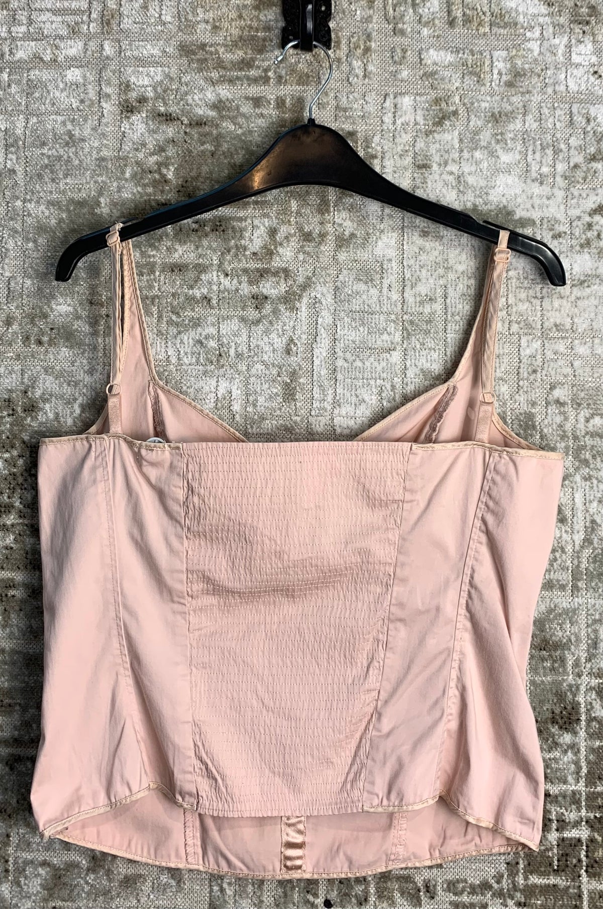 Vintage Light Pink Corset-Style Cami Top