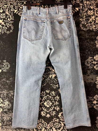 Vintage Men's Wrangler Light Wash Denim Jeans