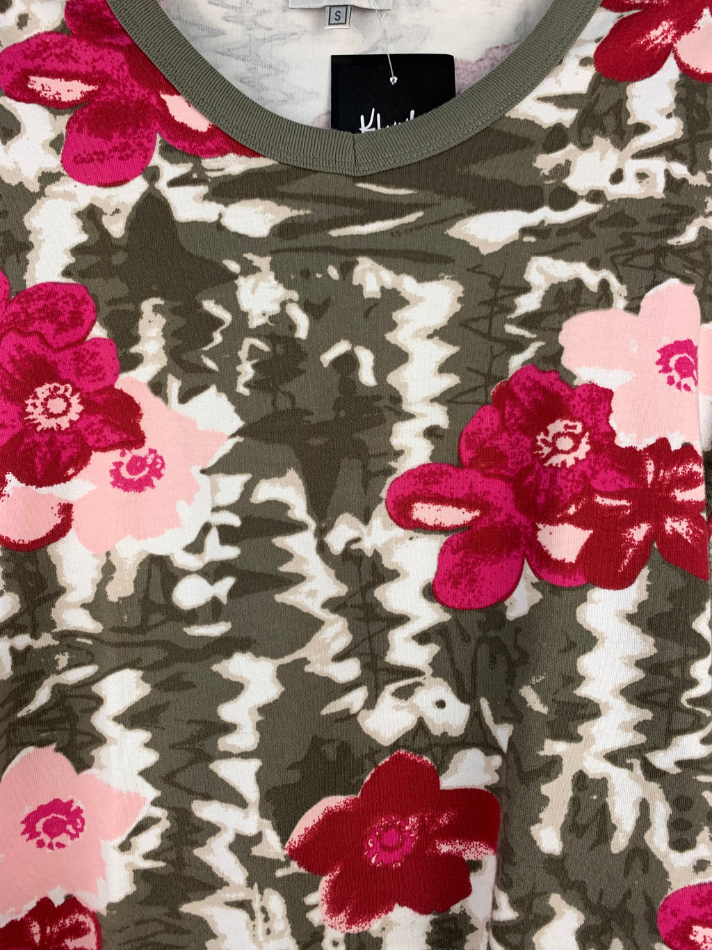 WISSMACH Womens Y2K Floral Army Pattern T Shirt