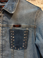Vigoss Y2K Rhinestone Zip Denim Jacket