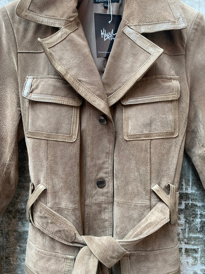 KappAhl Belted Leather Trench Coat