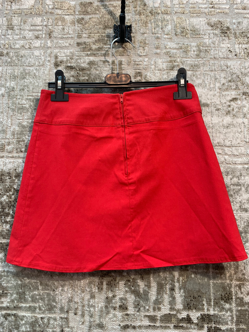 Just Basic Red A-Line Mini Skirt