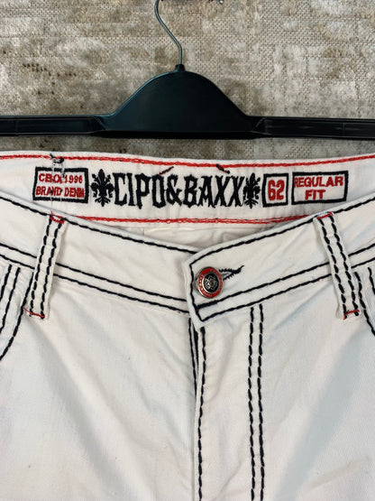 Men's Cipo &amp; Baxx White Straight Leg Jeans