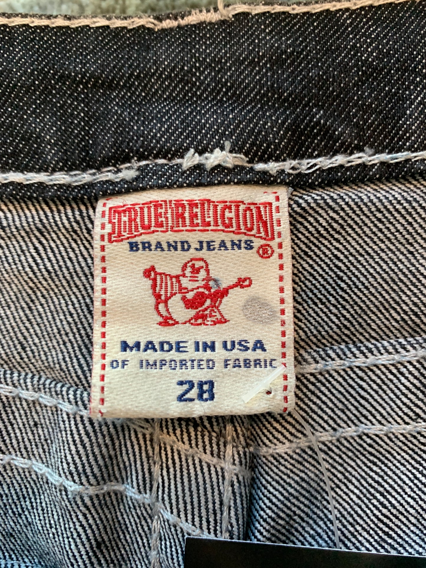 True Religion Rhinestone Straight Leg Jeans