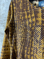 Dicaprio Y2K Sequin Croc Print Top
