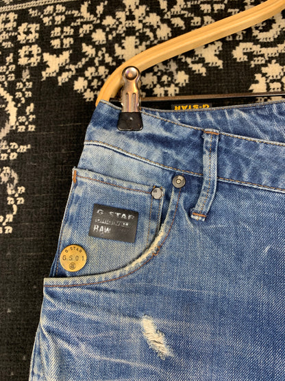 Men's Y2K G STAR RAW Light Blue Distessed Jeans