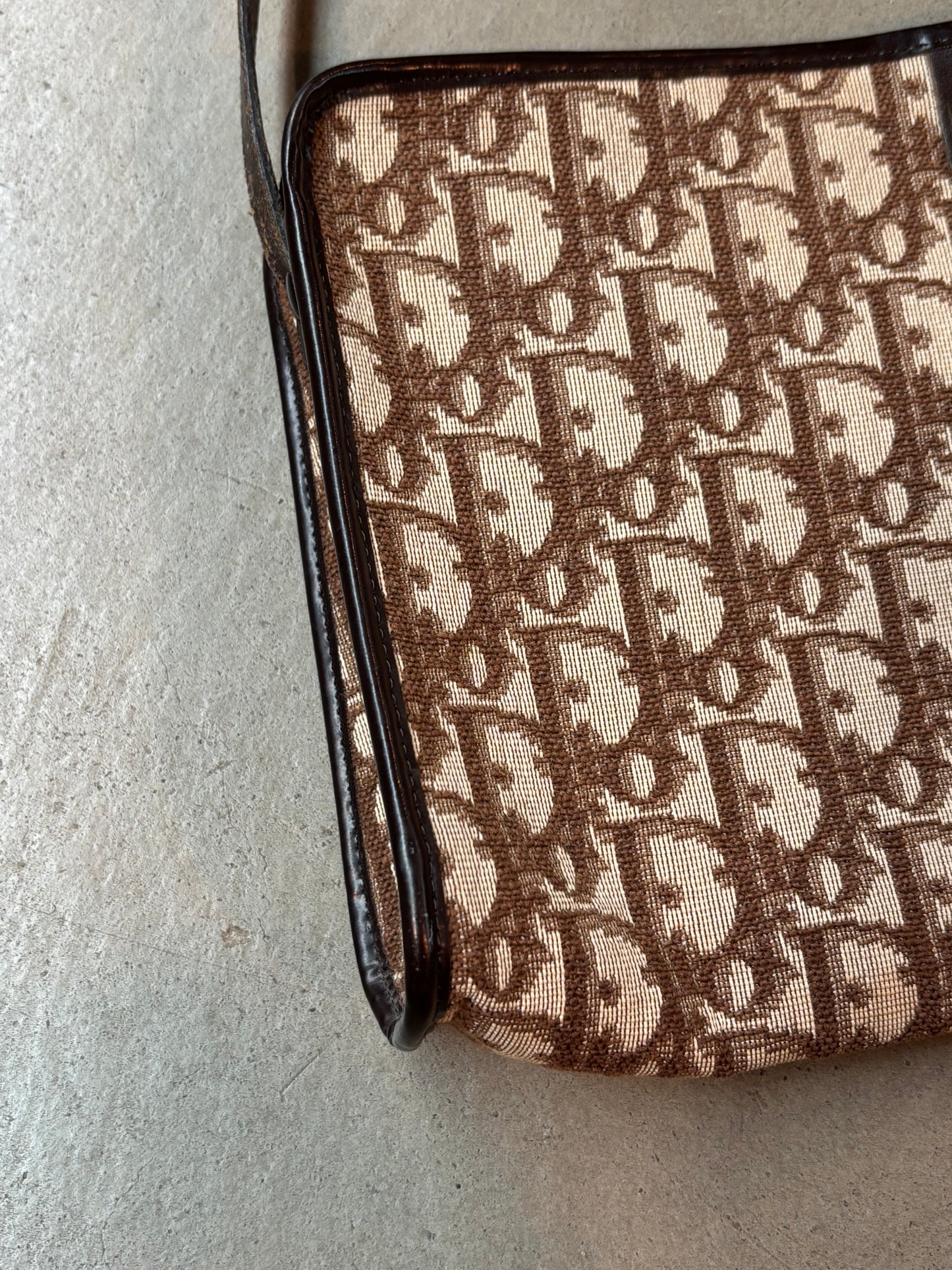 Vintage Christian Dior Brown Shoulder Bag