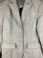 Vintage LA City White Leather Jacket