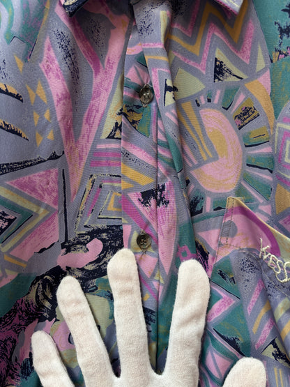Men's Yves Saint Laurent 100% Silk Button Up Shirt
