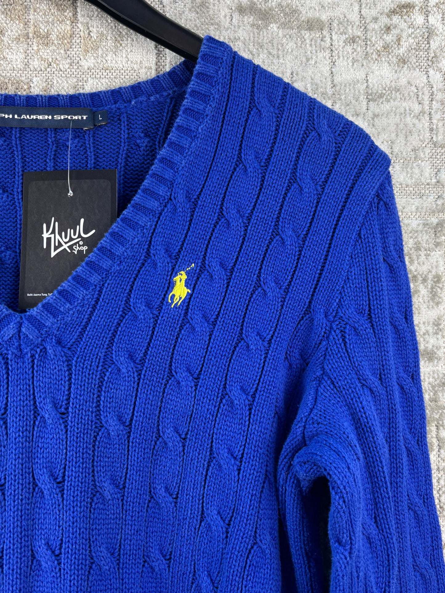 Vintage Unisex Ralph Lauren Sport Electric Blue Sweater