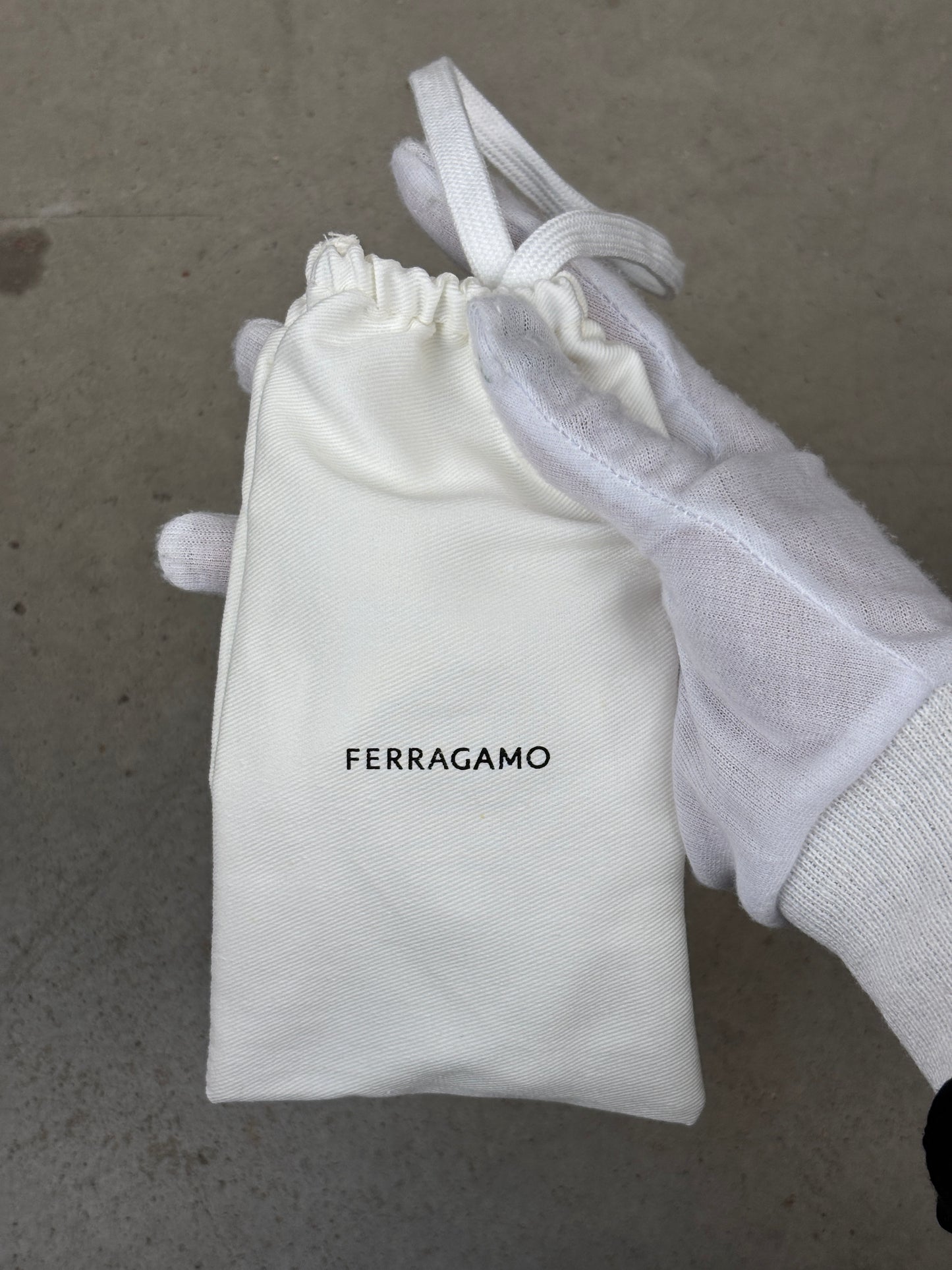 Ferragamo Gancini-Patch Calfskin Leather Sneakers