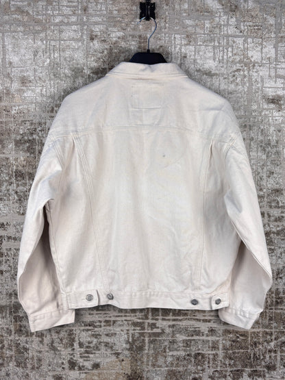 Mens Vintage Traffic Jeanswear Off White Denim Jacket