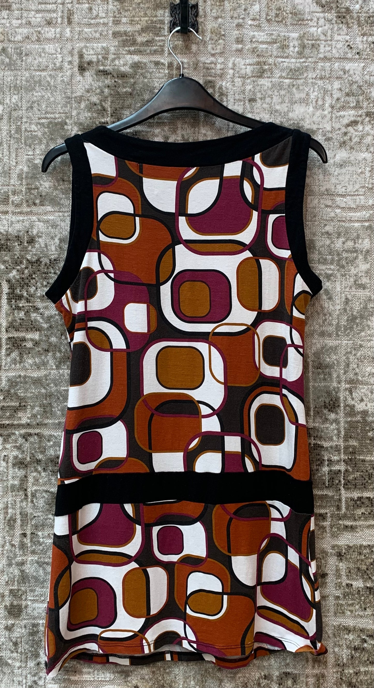 Promod Retro Geometric Sleeveless Mini Dress