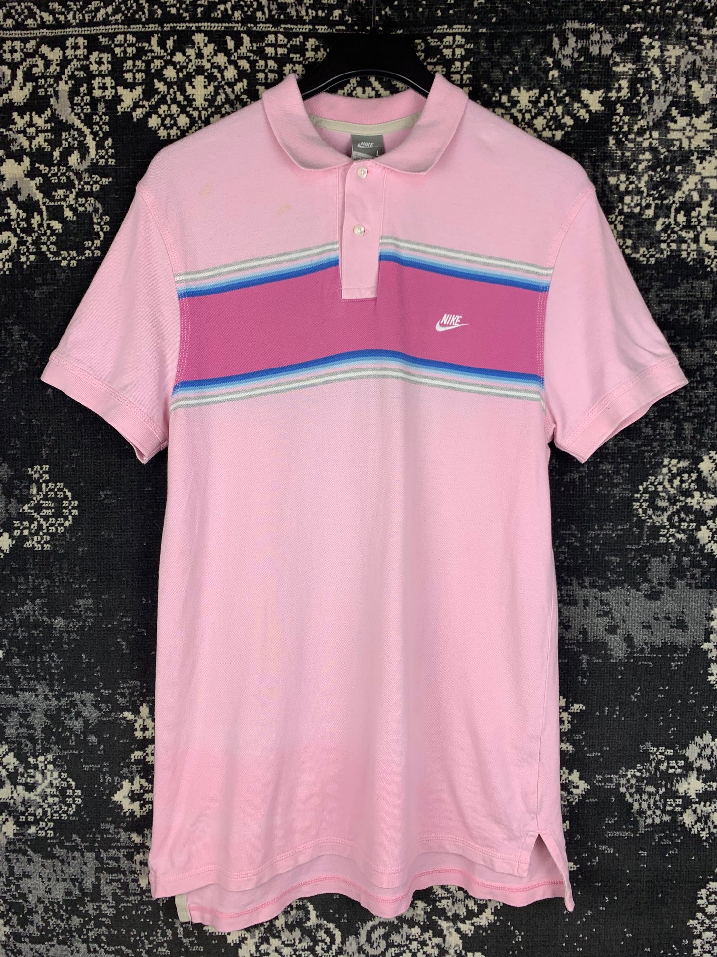 Men Pink Nike Polo T-Shirt