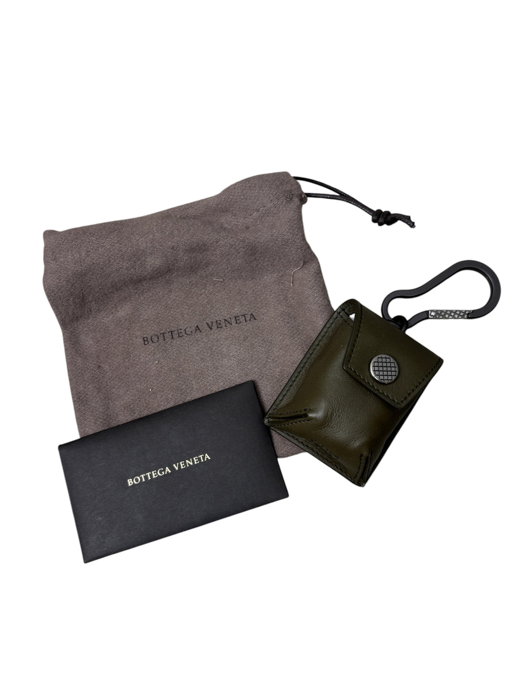Bottega Veneta Leather AirPods Case Keychain