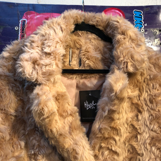 Y2K Rose Faux Fur Coat