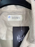Women's Vintage INTOWN Beige Lace Up Shirt
