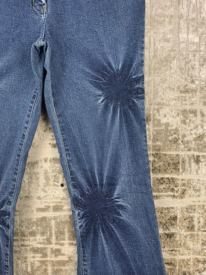 Women's Y2K Washed Blue Flared Jeans