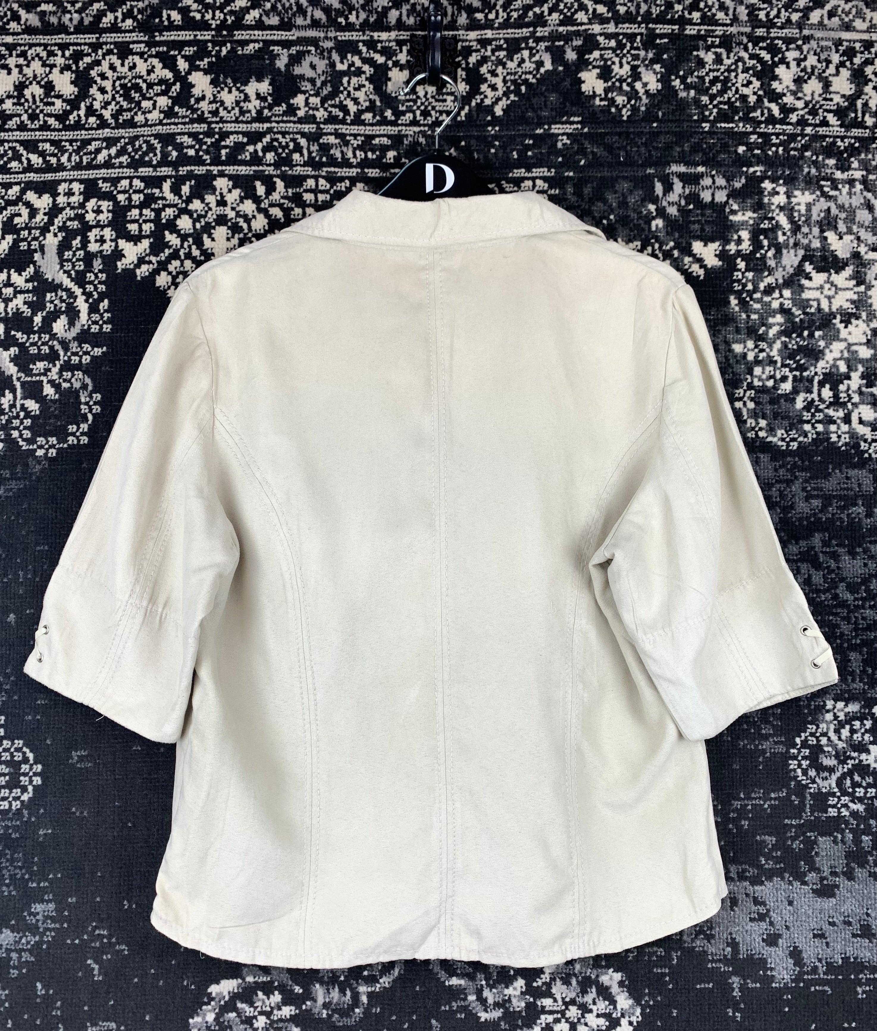 Women's Vintage INTOWN Beige Lace Up Shirt