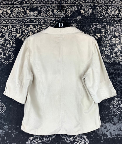 Women's Vintage INTOWN Beige Lace Up Shirt