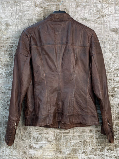 Mens Vintage Genuine Leather Dark Brown Jacket